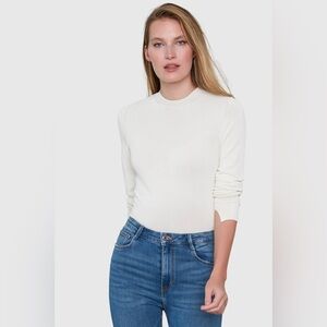 SANTICLER - AMBER CREW NECK VISCOSE BODYSUIT IN CREAM